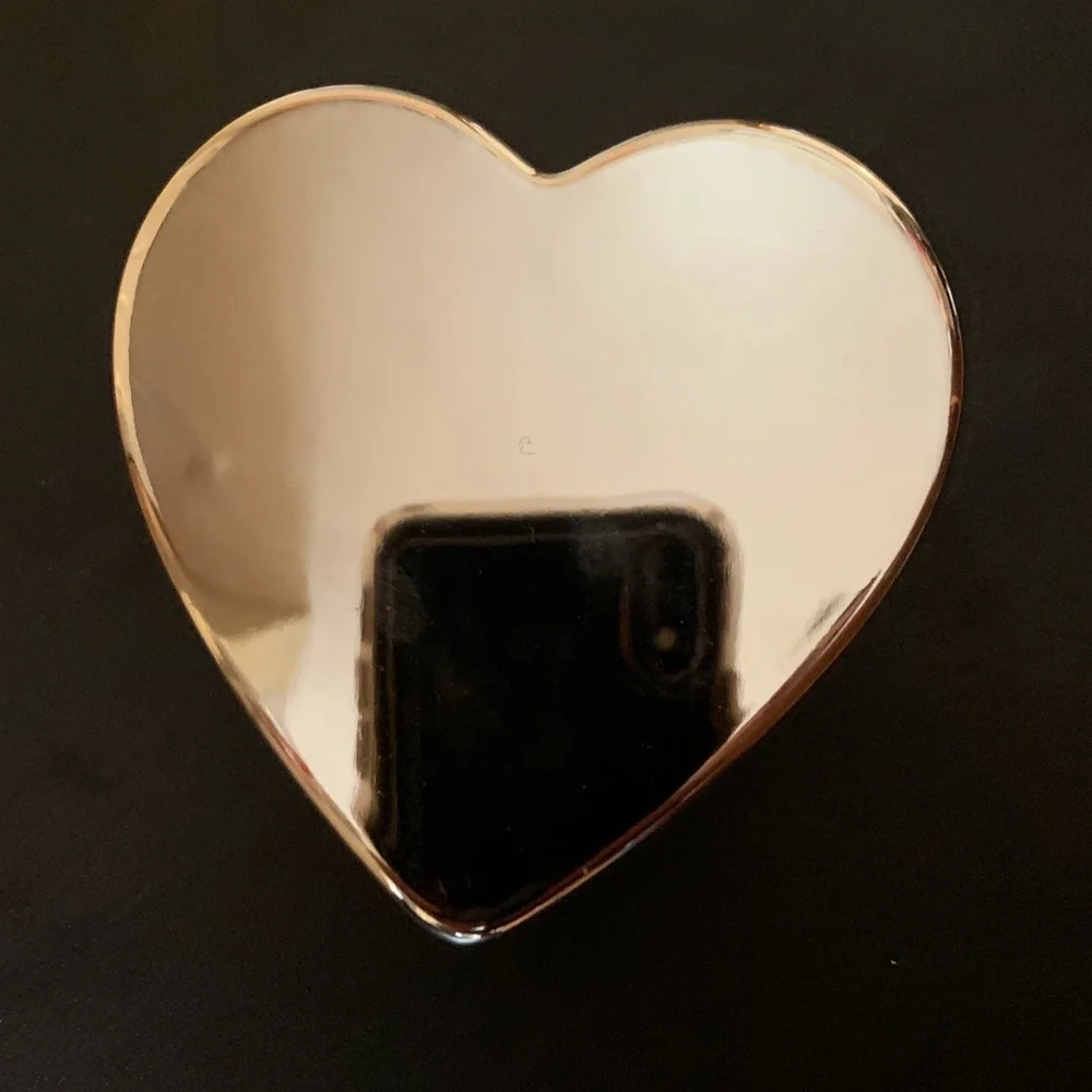 Nordstrom Heart-Shaped Keepsake Box with “G” Monogram Silver Brand New in Box